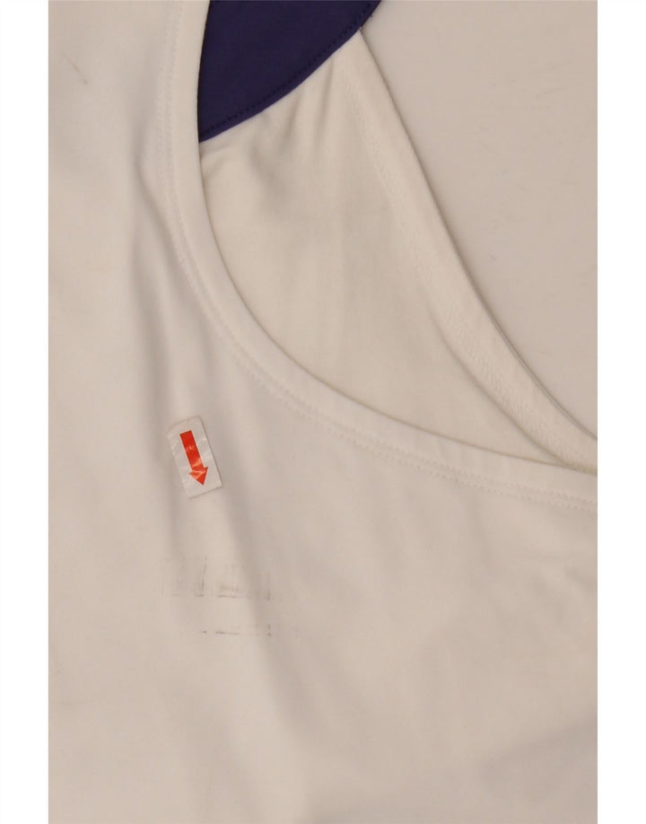 Sergio Tacchini Camiseta sin mangas para mujer UK 4 XS Nylon blanco