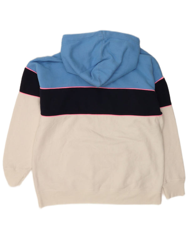 Jack Wills Jersey con capucha de ajuste relajado para mujer UK 10 Small Blue Colourblock