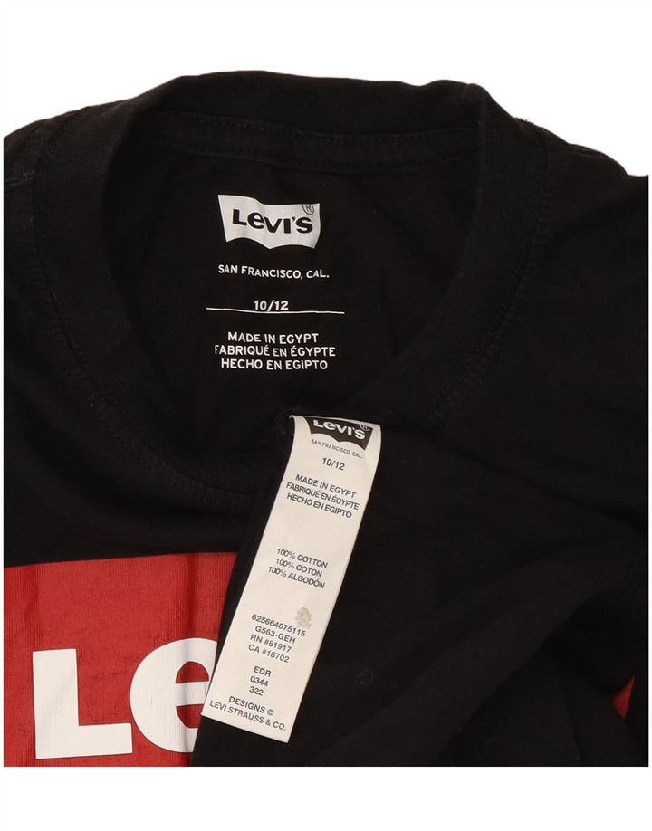 Levi's Camiseta gráfica para niños Top 10-11 años Algodón negro