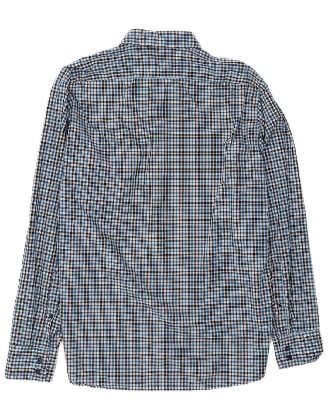 Camisa Hugo Boss Hombre Regular Fit XL Algodón Vichy Azul
