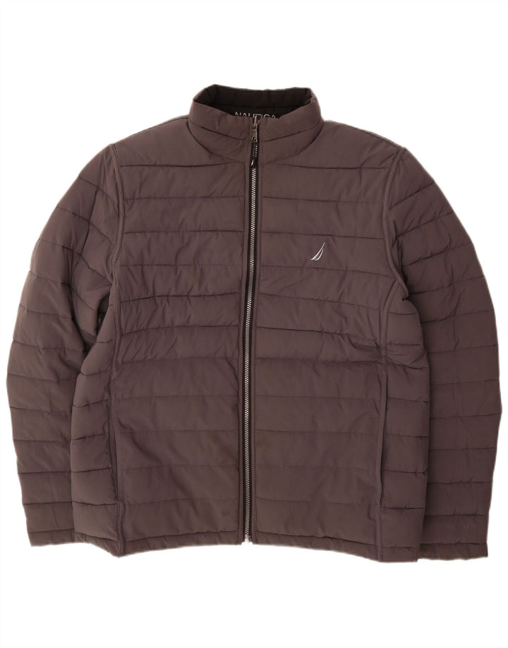 NAUTICA Chaqueta acolchada reversible para hombre UK 40 Large Poliéster negro