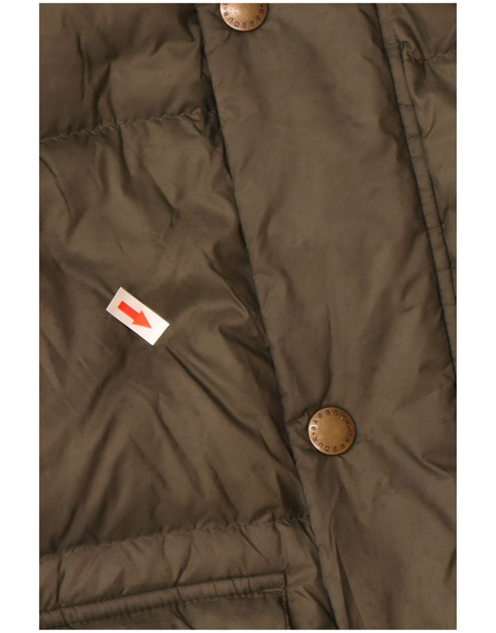 Barbour Chaqueta acolchada con capucha para hombre UK 42 XL Poliamida caqui