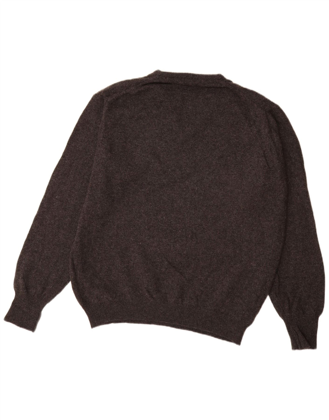 Marks & Spencer Jersey con cuello en V para hombre de lana de cordero moteada gris grande