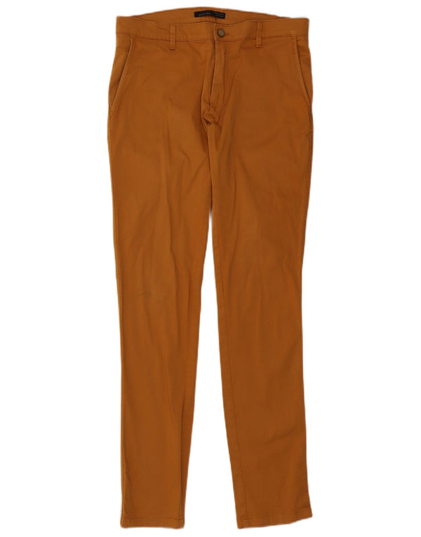 Zara Mens Slim Chino Pantalones EU 40 Medium W31 L33 Marrón