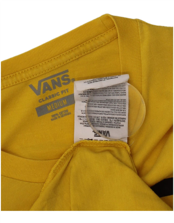 Vans Hombre Classic Fit Graphic Camiseta Top Algodón Amarillo Medio