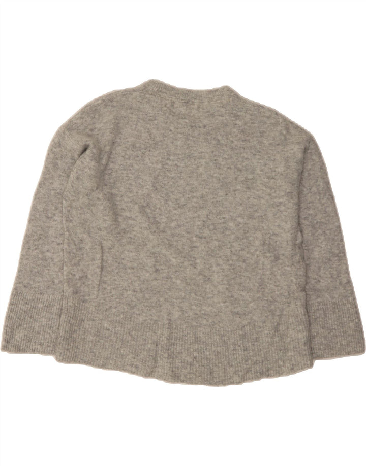 WHITE STUFF Womens Oversized Crew Neck Jumper Sweater UK 10 Small Grey Vintage White Stuff and Second-Hand White Stuff from Messina Hembry 