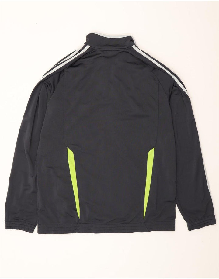 ADIDAS Hombre Chándal Top Chaqueta Grande Gris Colorblock Poliéster