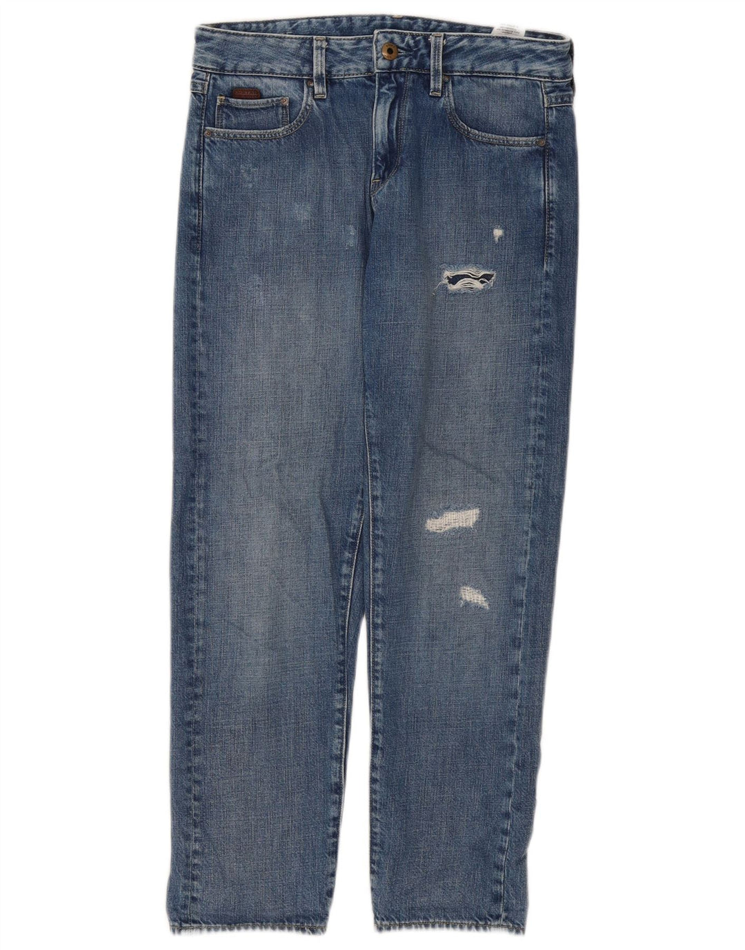 Vaqueros rectos desgastados para mujer G-Star W24 L30 Algodón azul