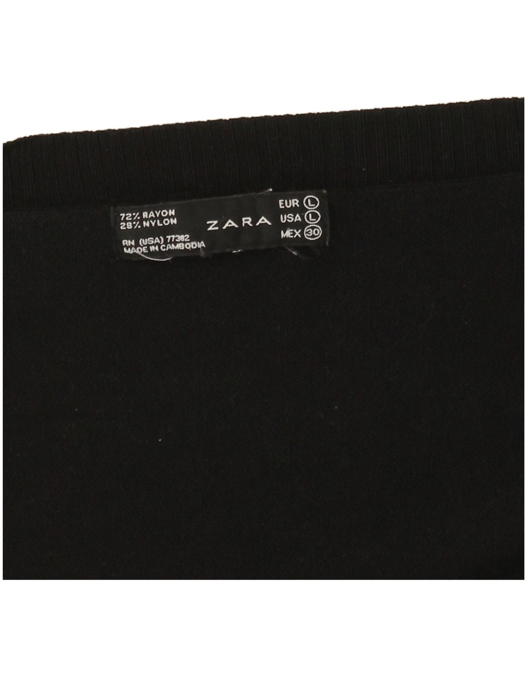 Zara - Cárdigan abierto para mujer, talla 44, talla grande, rayón negro