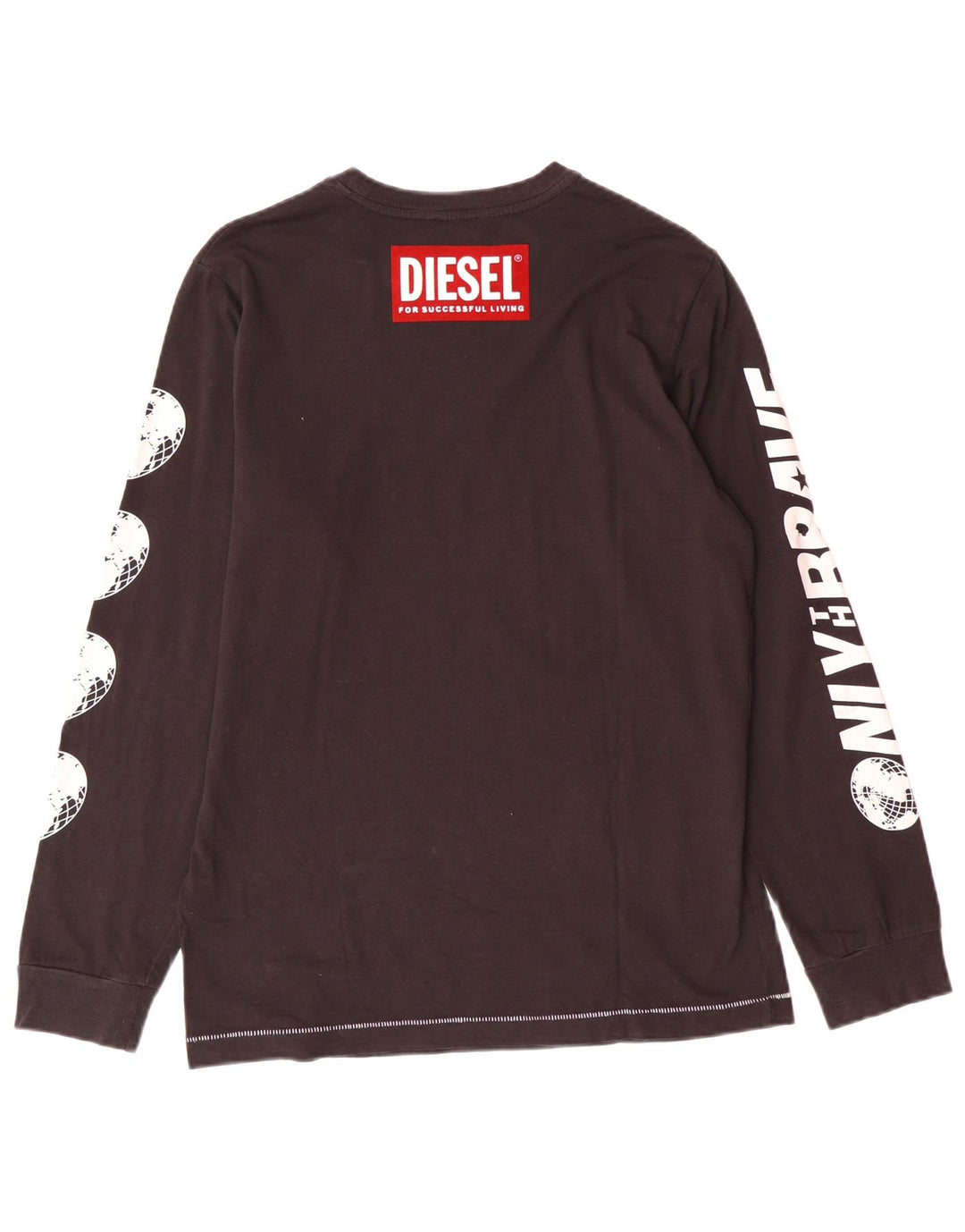 Diesel Boys Graphic Top Manga Larga 13-14 Años Negro