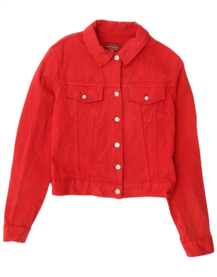 Carrera Chaqueta vaquera para mujer UK 14 Grande Algodón rojo