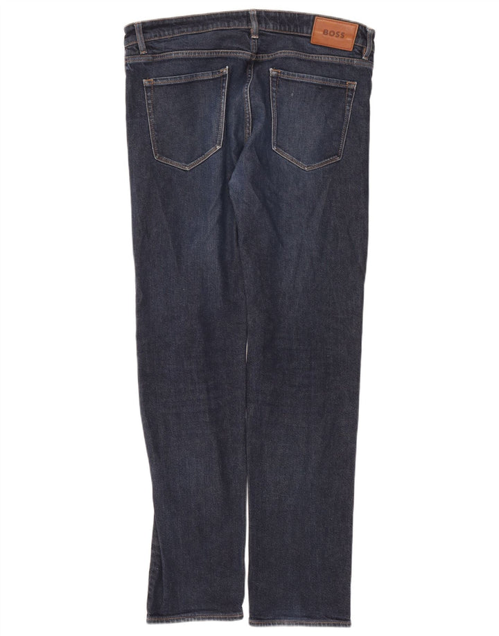 Vaqueros Hugo Boss Hombre Rectos W36 L34 Algodón Azul Marino