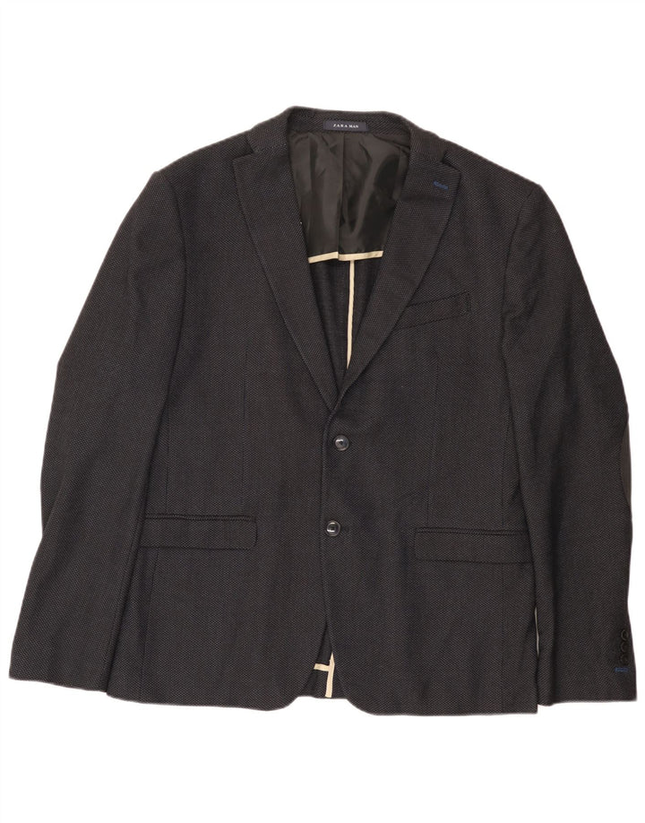 Zara Chaqueta tipo blazer de 2 botones para hombre EU 54 XL Negro