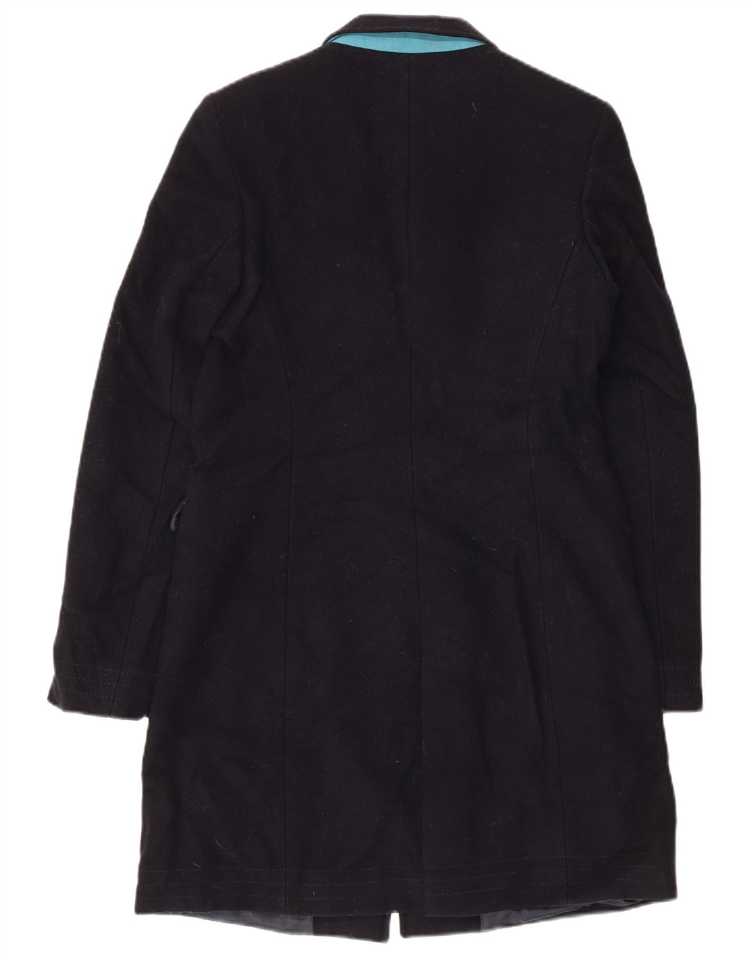 Superdry Abrigo Mujer UK 2 2XS Lana Azul Marino