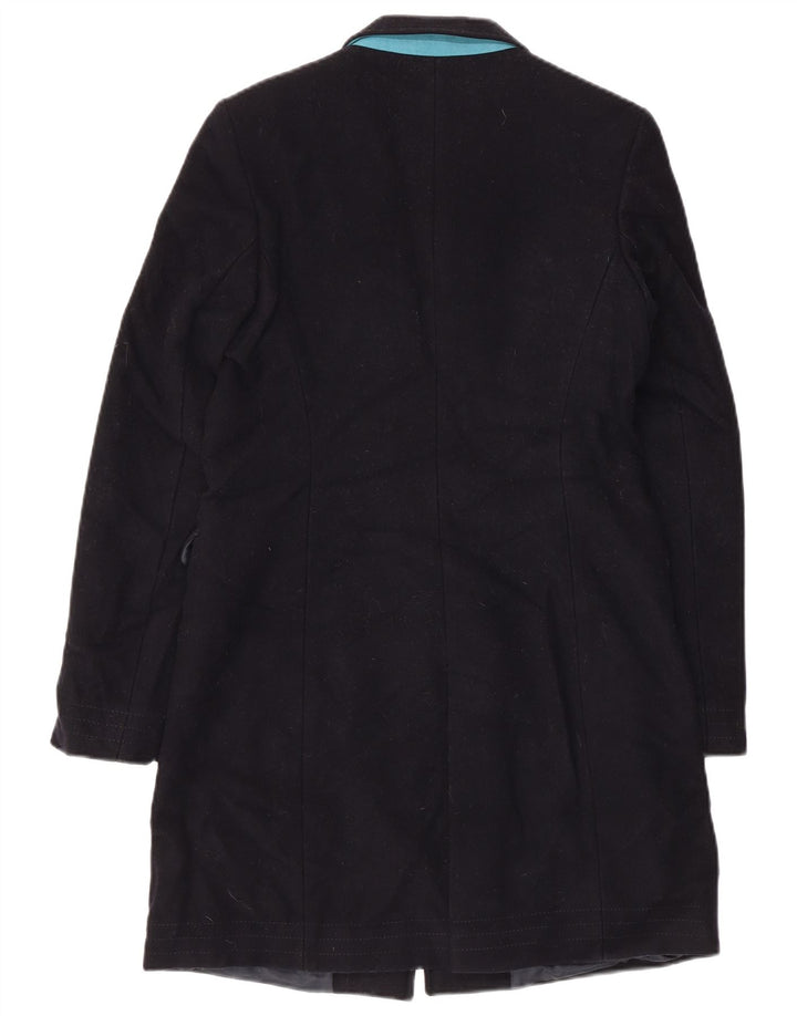 Superdry Abrigo Mujer UK 2 2XS Lana Azul Marino