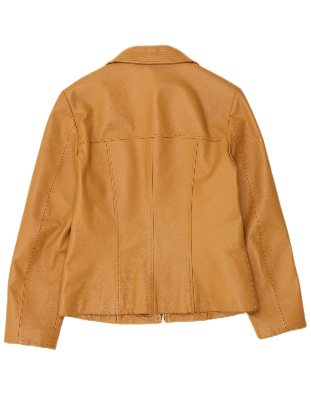 TOGETHER Chaqueta de cuero para mujer UK 8 Small Cuero beige