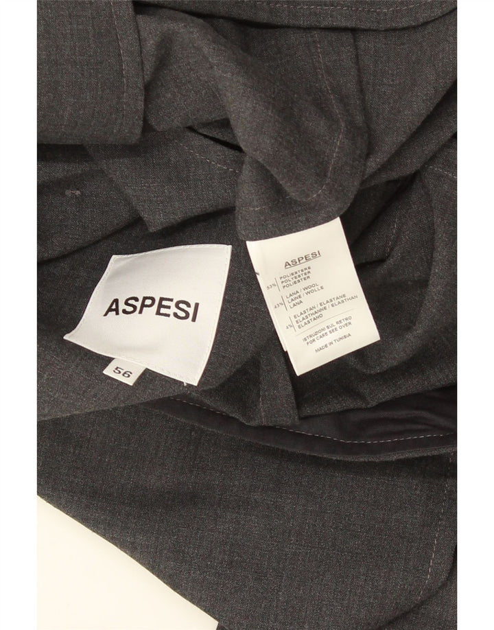 Aspesi Chaqueta tipo blazer de 3 botones para hombre IT 56 3XL Poliéster gris