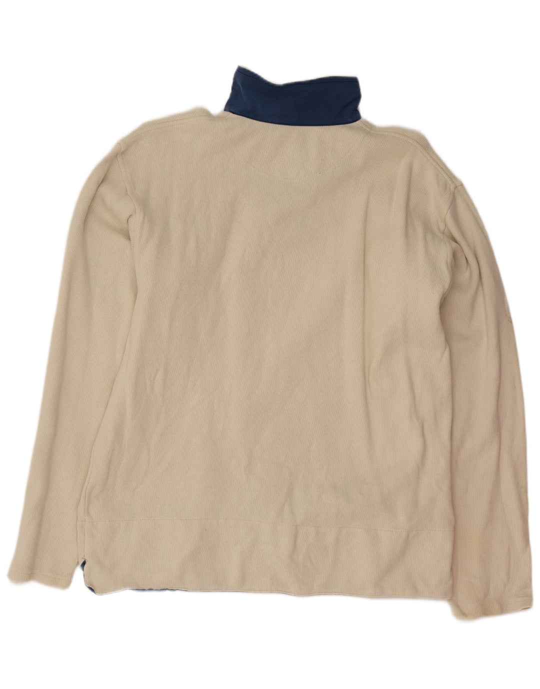 Sergio Tacchini Hombre Top con cuello con cremallera Manga larga Algodón beige medio