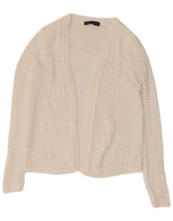 Marks & Spencer Suéter tipo cárdigan abierto para mujer UK 8 Small Blanco
