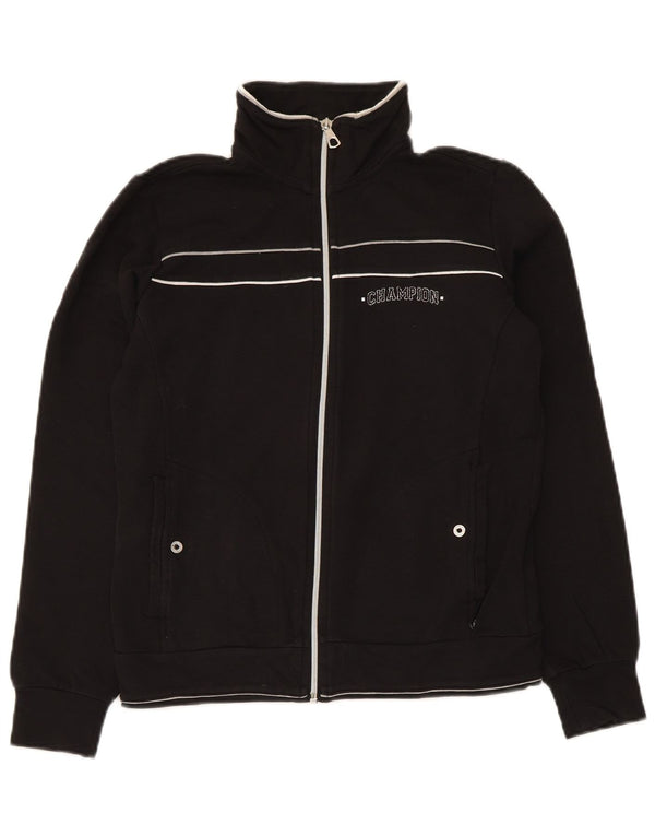 Champion Chaqueta de chándal para mujer UK 10 Small Black Cotton