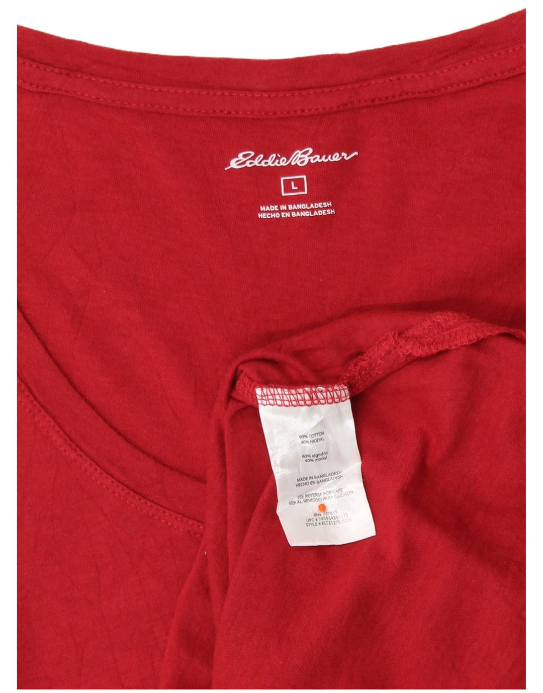 EDDIE BAUER Camiseta para mujer Top UK 46 Large Red
