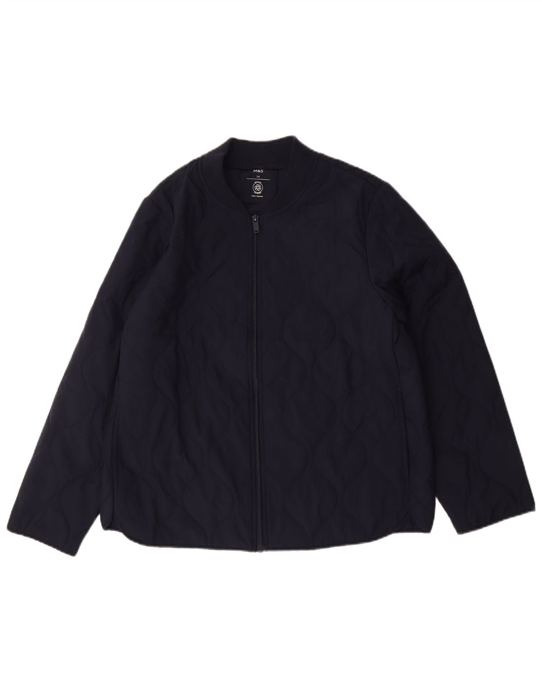 Marks & Spencer Chaqueta acolchada para mujer UK 44 Grande Poliéster azul marino