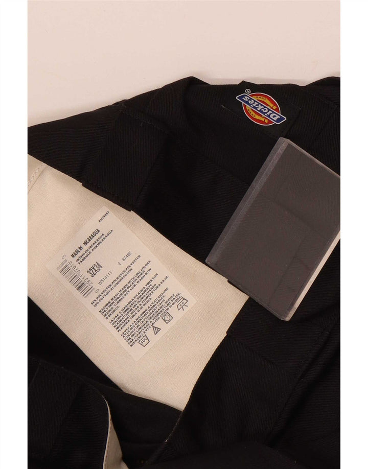 Dickies Pantalón chino recto para hombre W32 L34 Poliéster negro