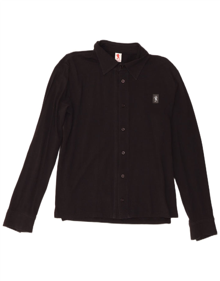 Bikkembergs Camisa Hombre Grande Algodón Negro