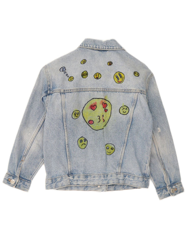 Zara Chaqueta Vaquera Estampada Niña 8-9 Años Azul