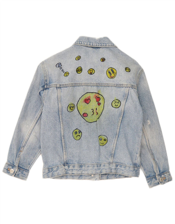 Zara Chaqueta Vaquera Estampada Niña 8-9 Años Azul