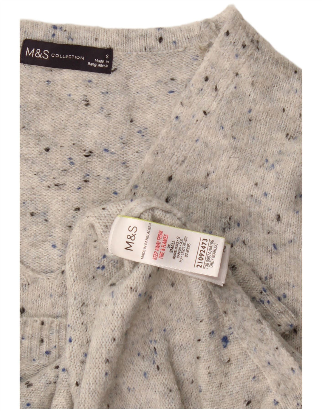 Suéter tipo jersey de gran tamaño con cuello en V para mujer UK 10 Small