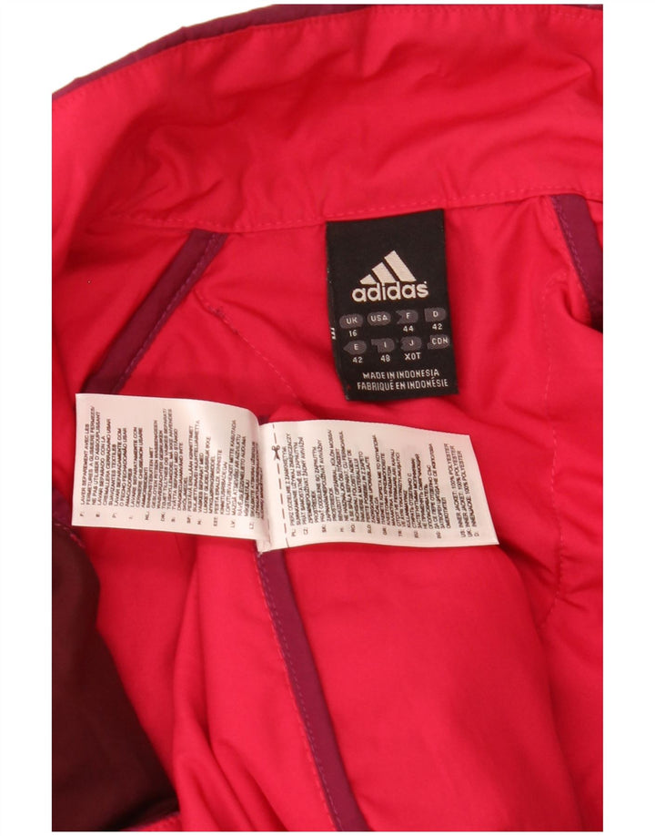 Adidas - Chaqueta acolchada con forro para mujer, talla 40, talla grande, poliéster burdeos