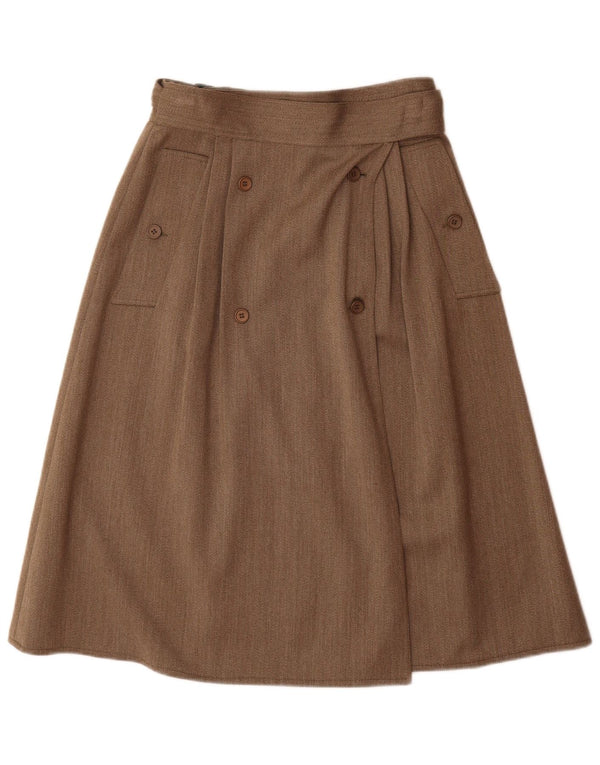 Cadette Falda acampanada de cintura alta para mujer IT 44 Medium W26 Lana beige