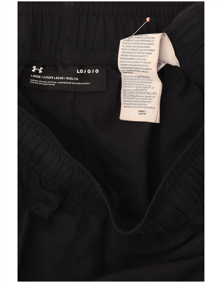 UNDER ARMOUR Pantalones cortos deportivos gráficos para hombre Poliéster negro grande