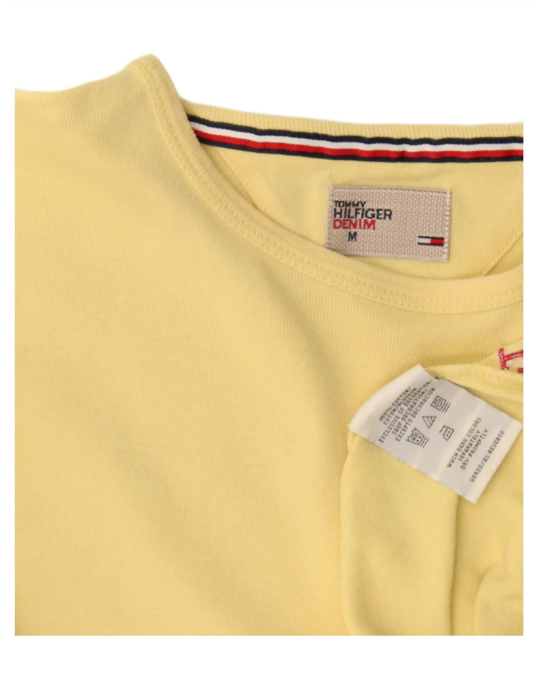 Camiseta Tommy Hilfiger Hombre Top Medium Amarillo Algodón