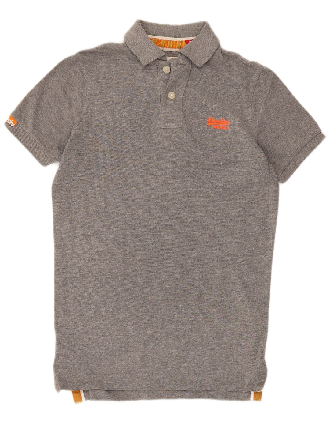 Superdry Polo Para Hombre De Algodón Gris Pequeño