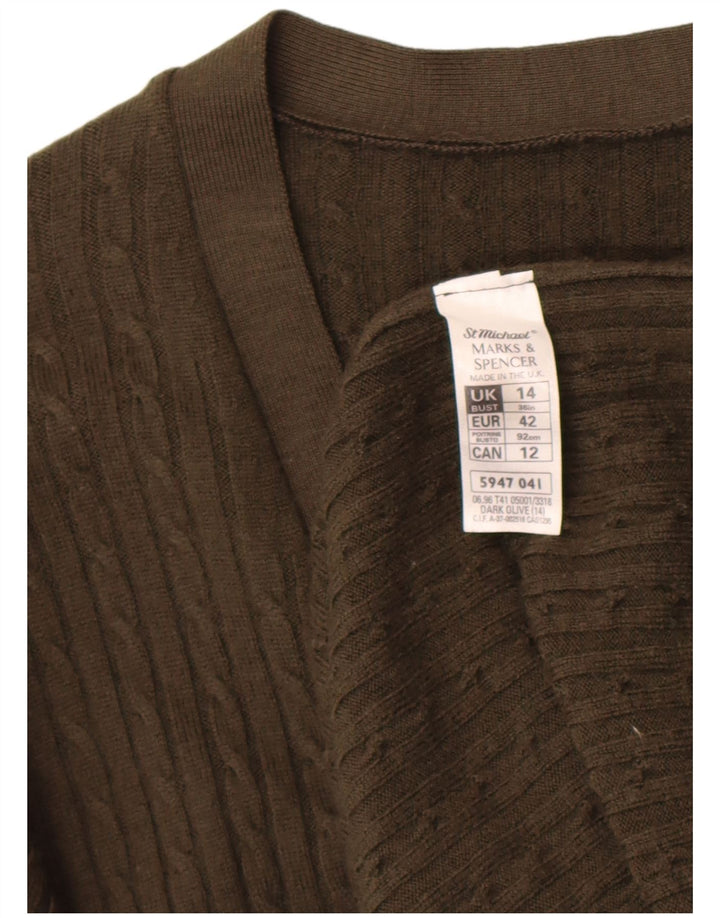 Marks & Spencer Suéter tipo cárdigan St. Michael para mujer Reino Unido 44 Grande Caqui