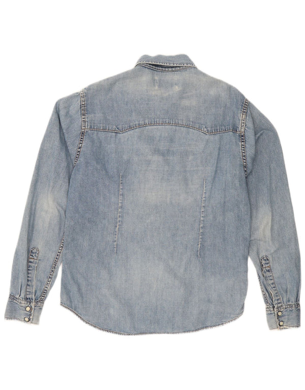 Camisa vaquera Lee para mujer UK 46 Algodón azul grande