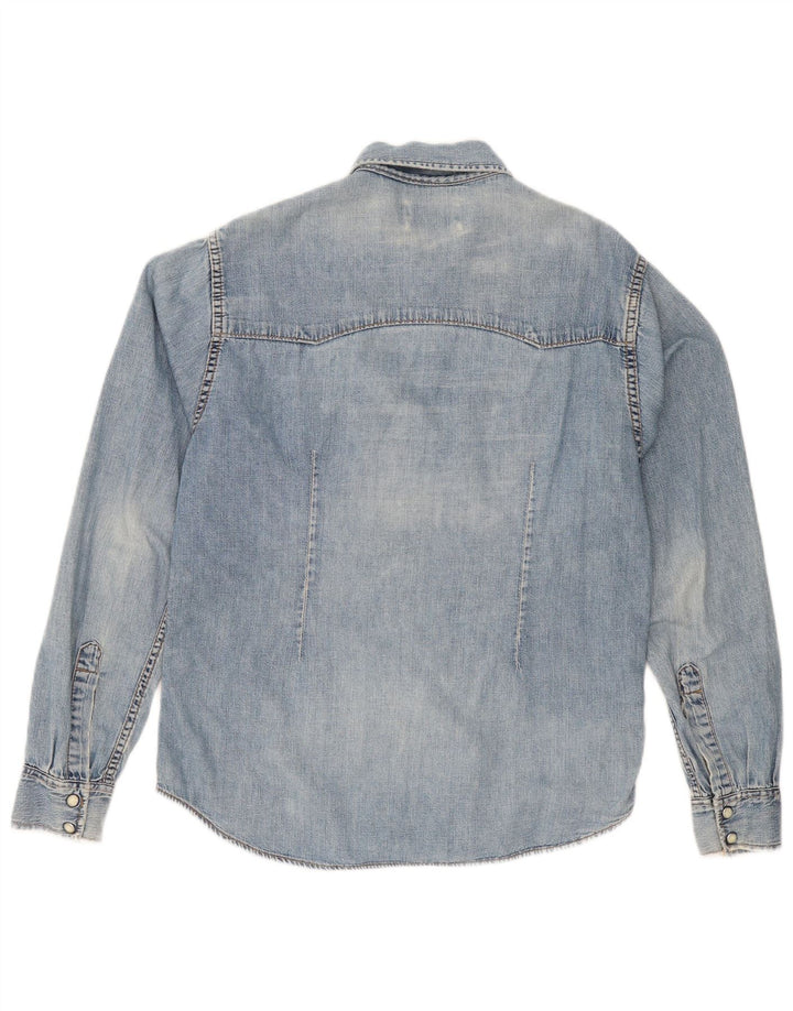 Camisa vaquera Lee para mujer UK 46 Algodón azul grande