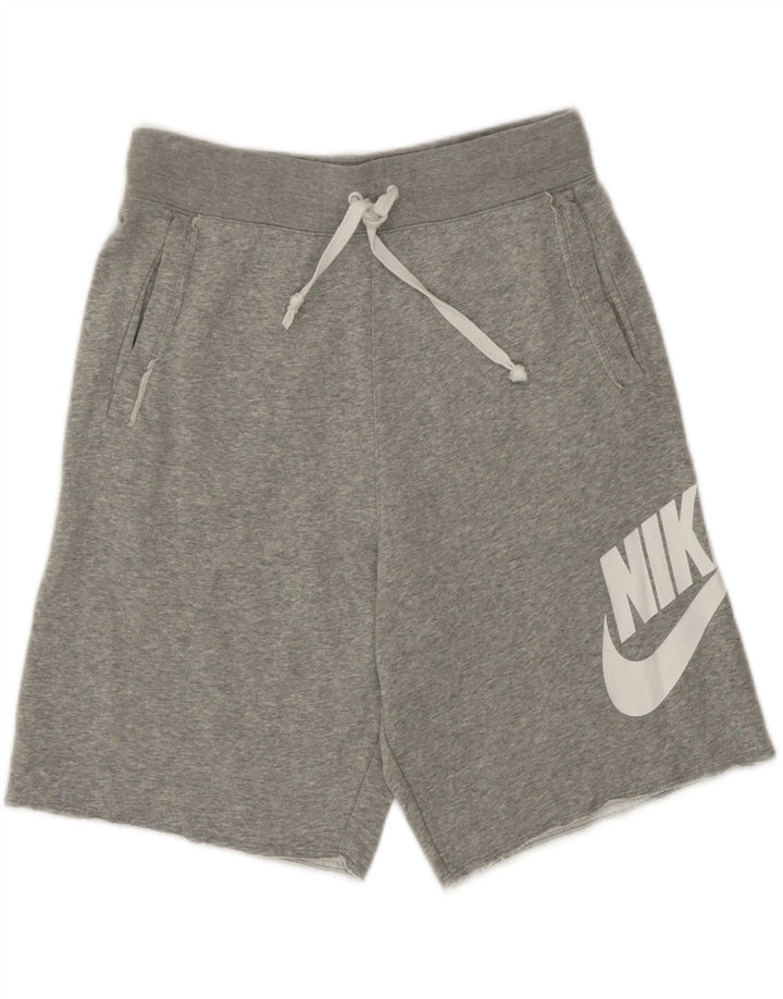 Nike - Pantalones cortos deportivos con gráficos para hombre (algodón gris pequeño)