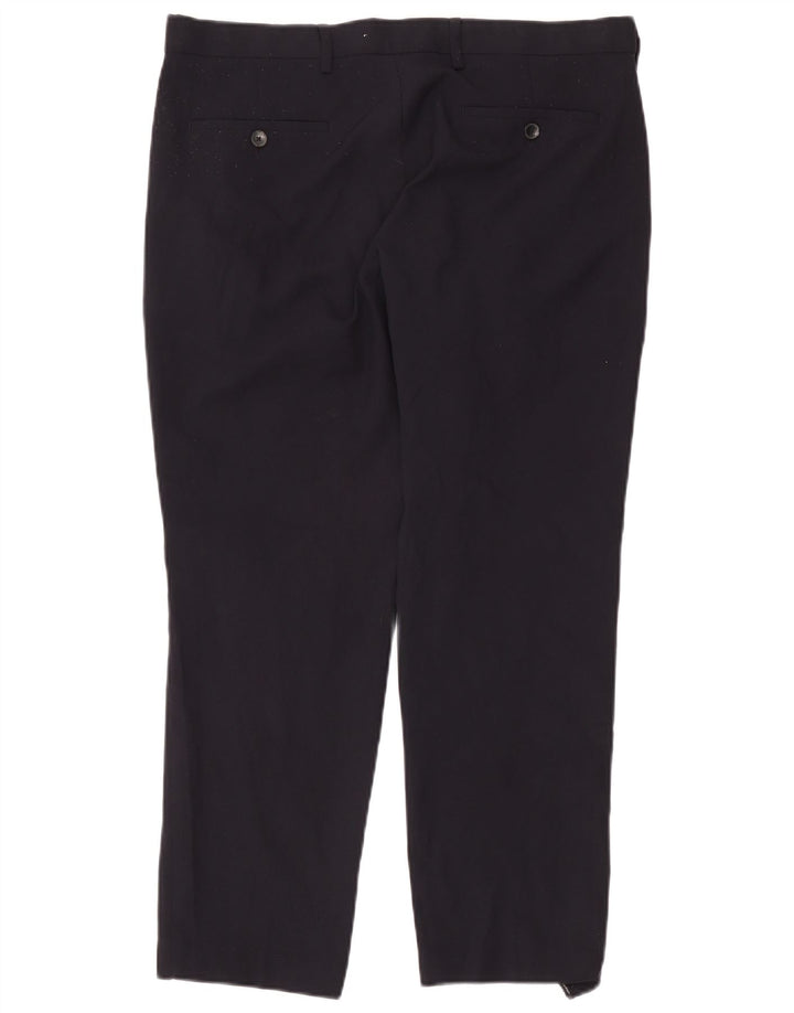 Marks & Spencer Pantalón chino de corte regular para hombre W36 L27 Poliéster azul marino