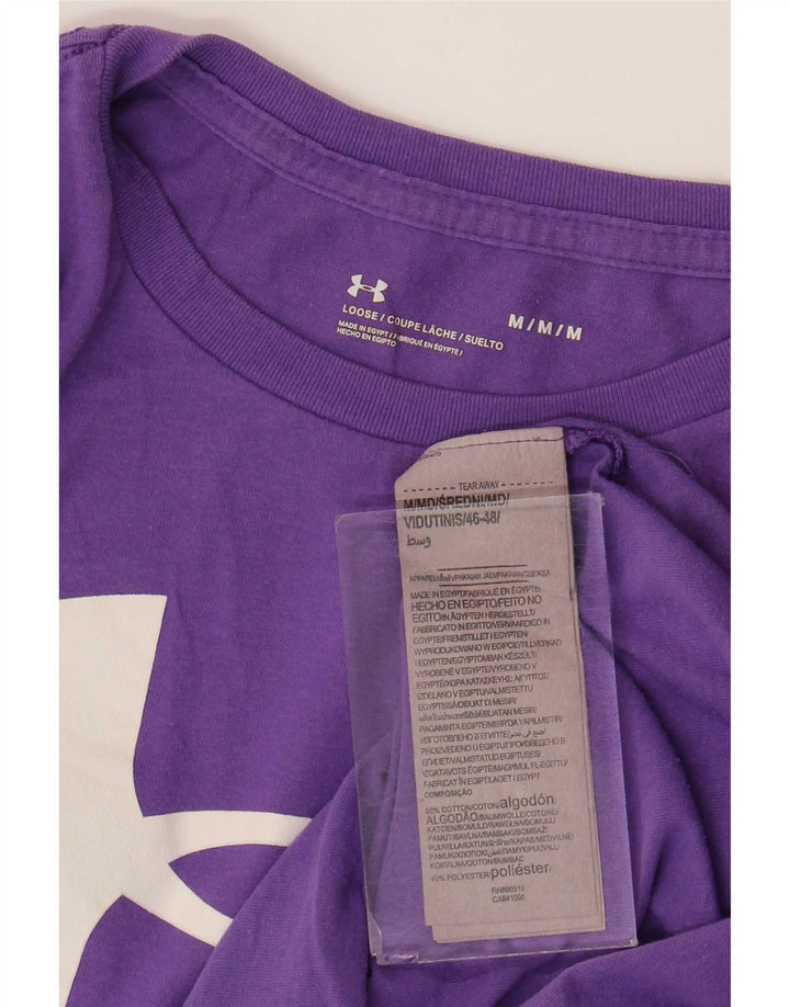 Under Armour Camiseta gráfica para hombre Top de algodón morado medio