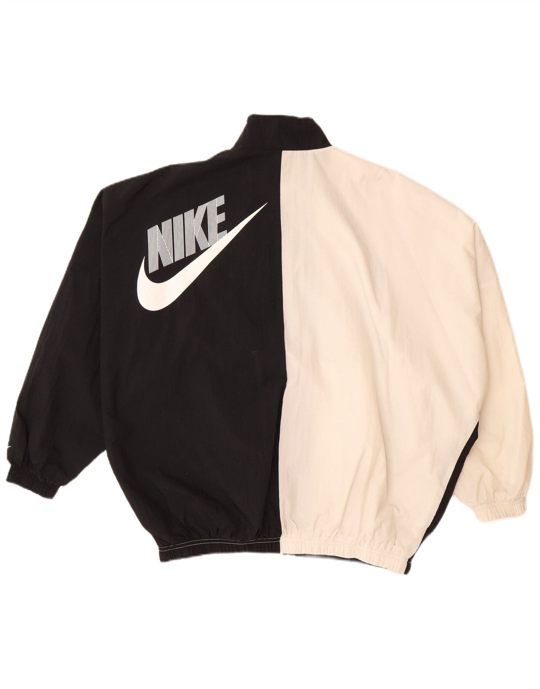 NIKE Chaqueta superior de chándal con gráfico de corte holgado para hombre, color negro mediano
