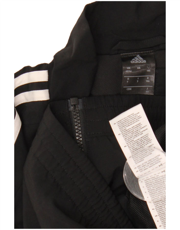 Adidas Mens Climalite Chándal Top Chaqueta UK 42/44 Grande Negro Poliéster