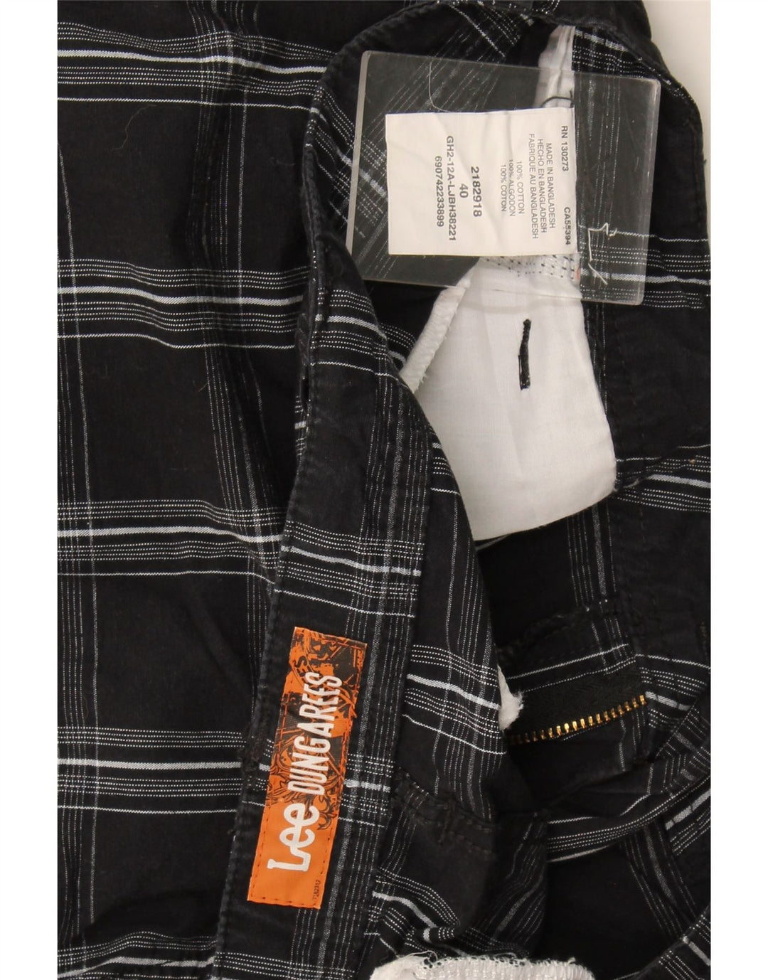Pantalones cortos tipo cargo Lee para hombre W40 XL Algodón a cuadros negros