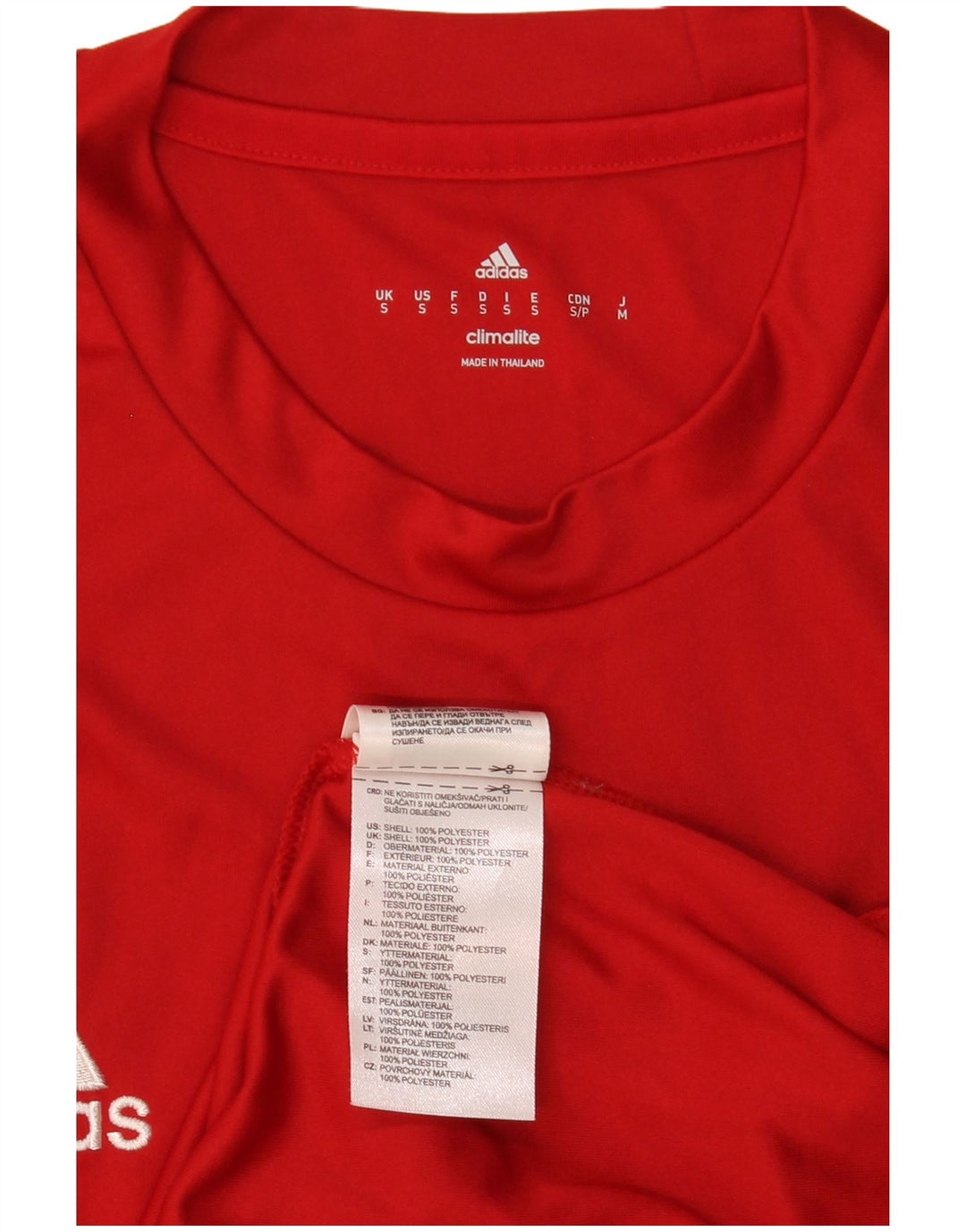Adidas Mens Climalite Camiseta Top Pequeño Rojo Poliéster