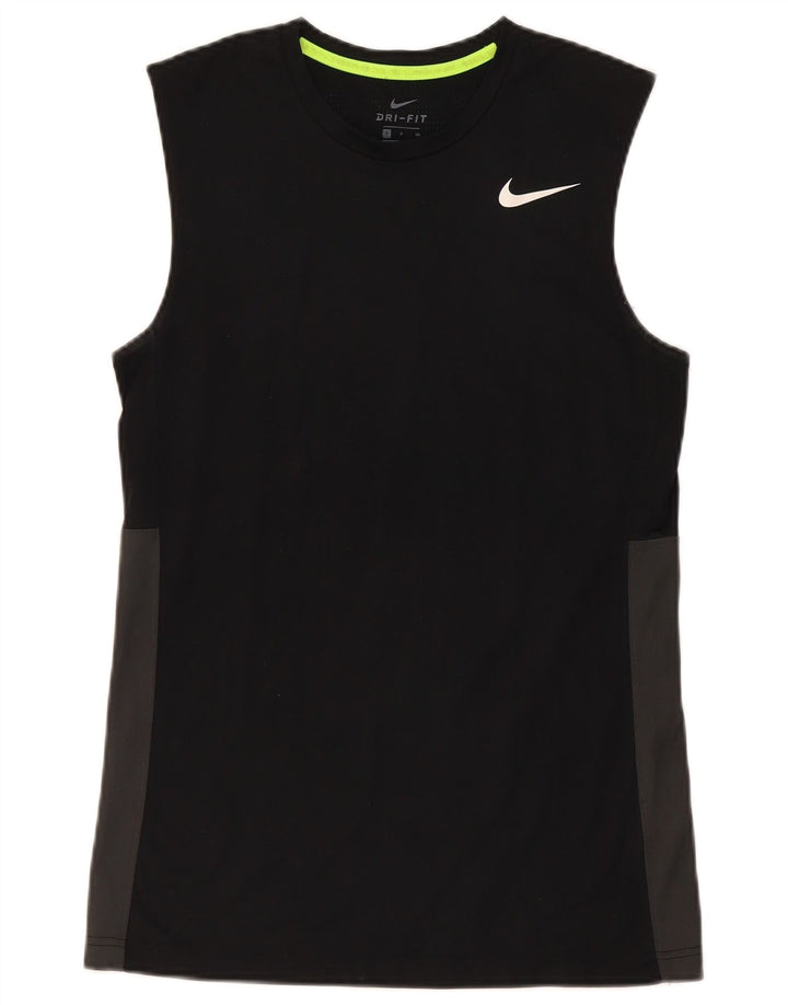 Camiseta sin mangas Nike Dri Fit para hombre, talla pequeña, color negro