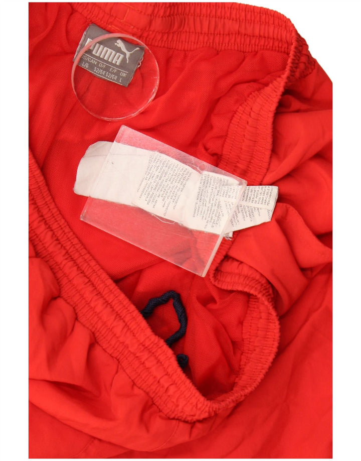 Puma Pantalones cortos deportivos gráficos para hombre poliéster rojo grande