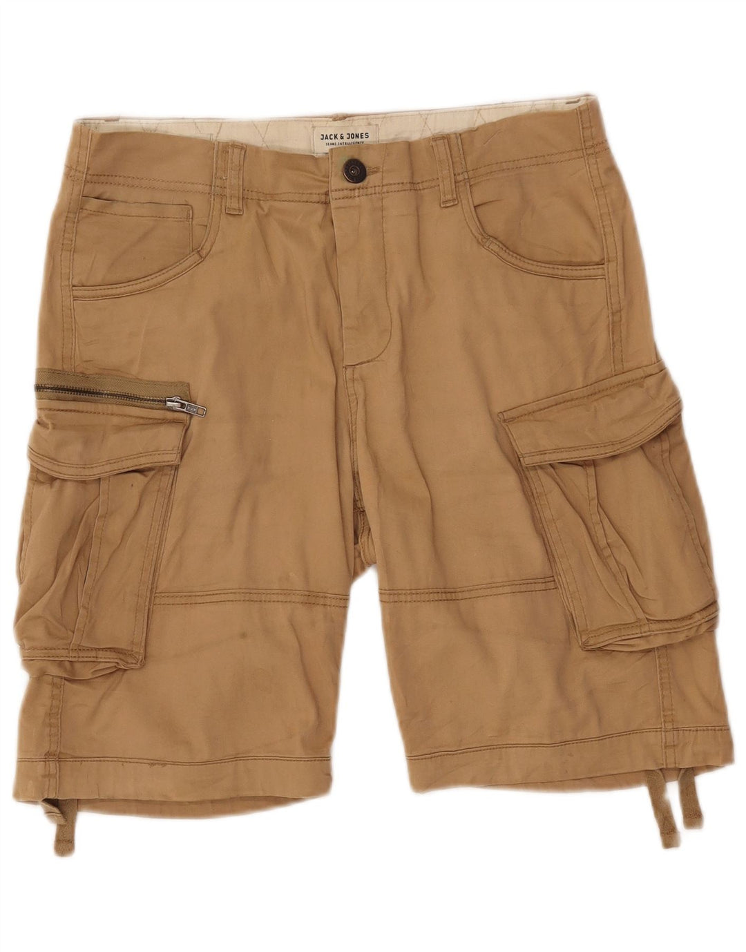 JACK & JONES Pantalones cortos tipo cargo para hombre Small W32 Algodón beige