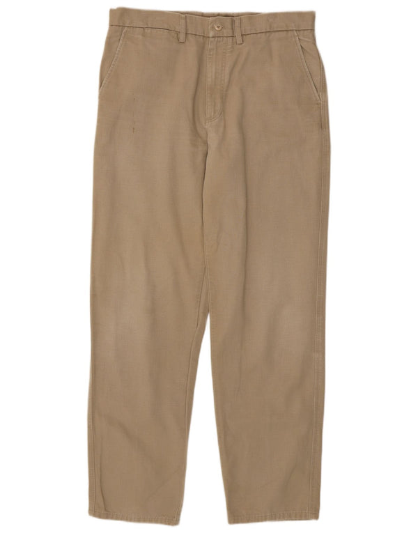 Pantalón chino recto Avirex para hombre W34 L32 Algodón beige